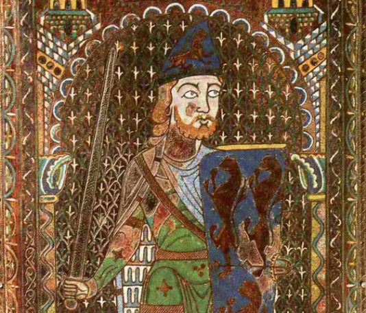A medieval illustration of Geoffrey of Anjou