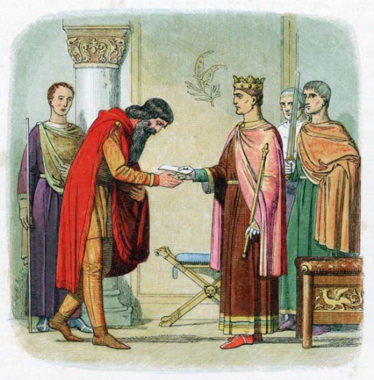 Henry II with his court