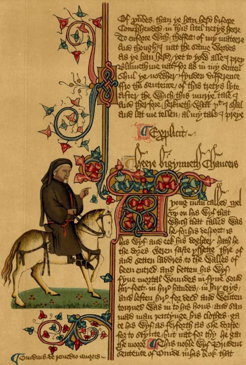 An illustration of Geoffrey Chaucer