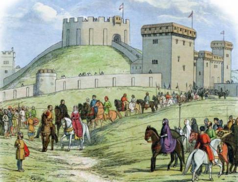 Queen Matilda sets off from her castle, Arundel
