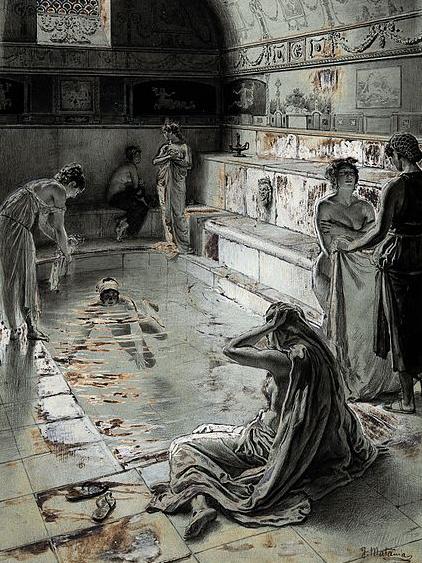 Women in a Roman bath-house