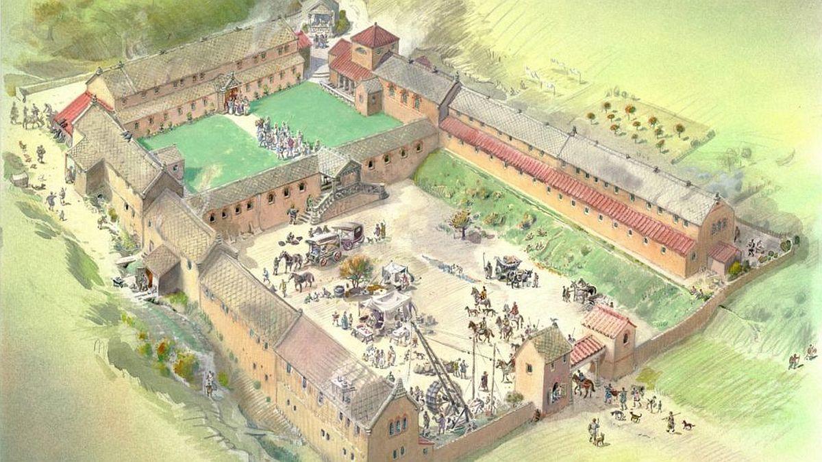 Chedworth villa in Roman times