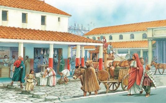 A street in a Roman town