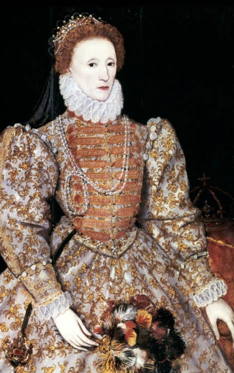 Elizabeth I, painted at around the age of 42