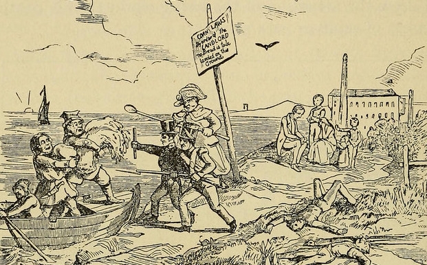 Cartoon criticizing the Corn Laws