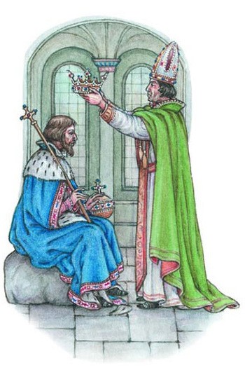 Kenneth MacAlpin is crowned king in 843.