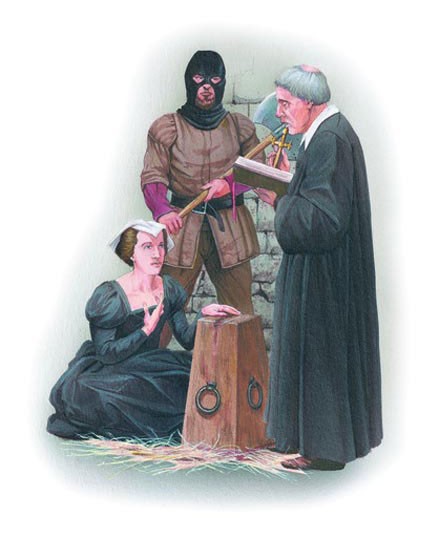 Mary Queen of Scots about to be executed