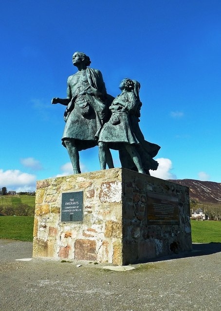 A sculpture commemorating the Highland Clearances