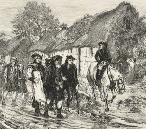 Retreat of the defeated Jacobites