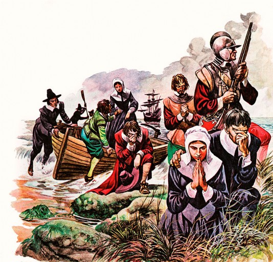 The Pilgrim Fathers arrive in North America.