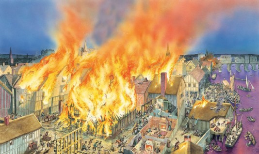 The Great Fire of London, 1666