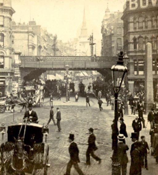 Ludgate Circus, London, in around 1900