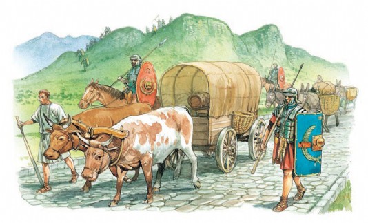 Roman roads stretched across the empire.
