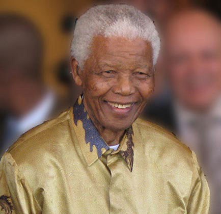 Nelson Mandela at the age of 90, in 2008