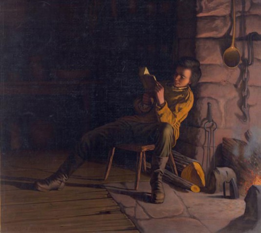 An 1868 painting of Lincoln as a boy