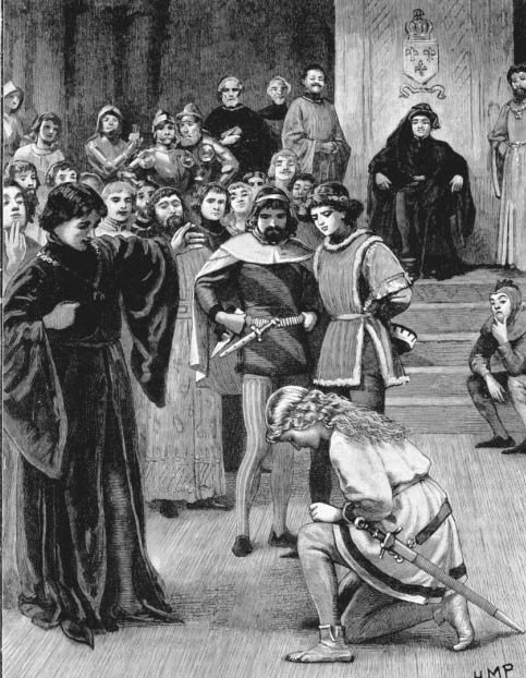 Joan picks out Charles from his courtiers.