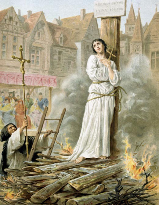 A 19th-century picture of Joan burned at the stake