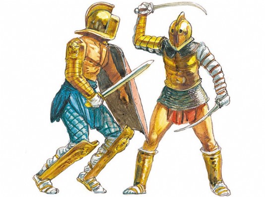 Samnite (left) against Dimaecherus (right)