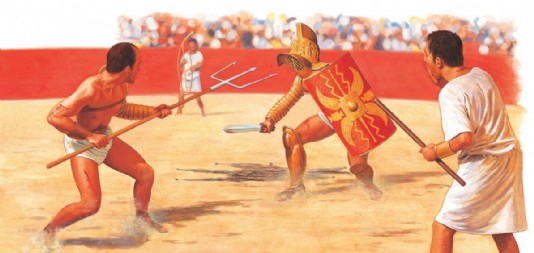 Gladiators in combat