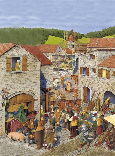 Medieval town life