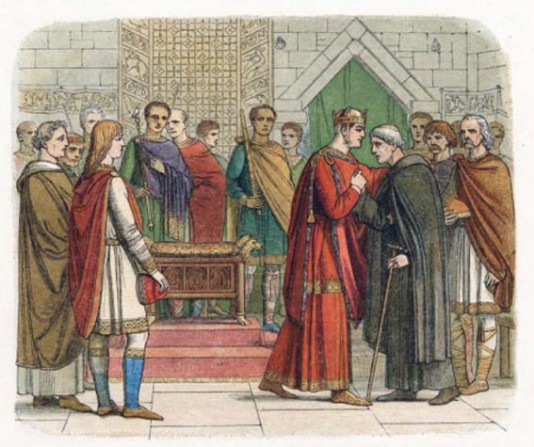 King William I (1028–1087) with his court