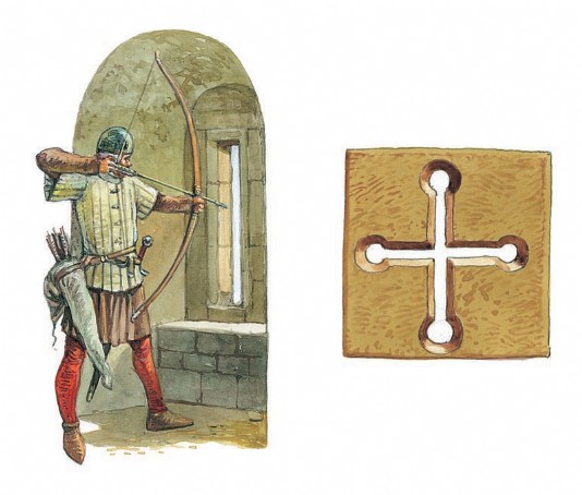 Arrow loop and cross slit