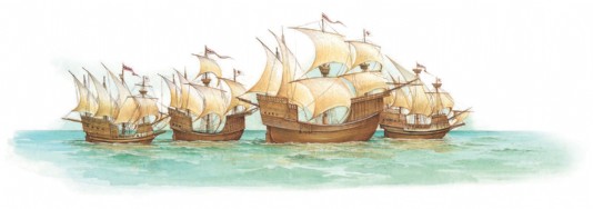 The four ships under da Gama's command