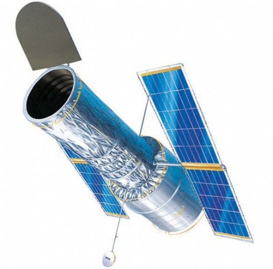 The Hubble Space Telescope.