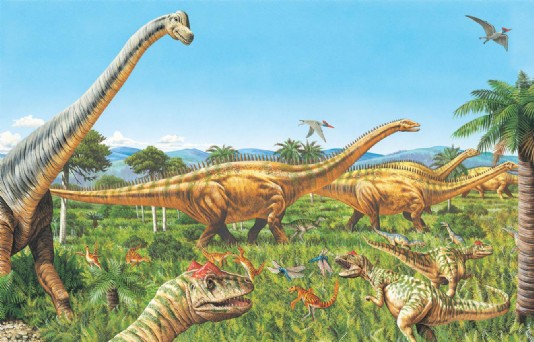 Brachiosaurus and Diplodocus