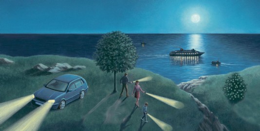 An illustration showing different sources of light