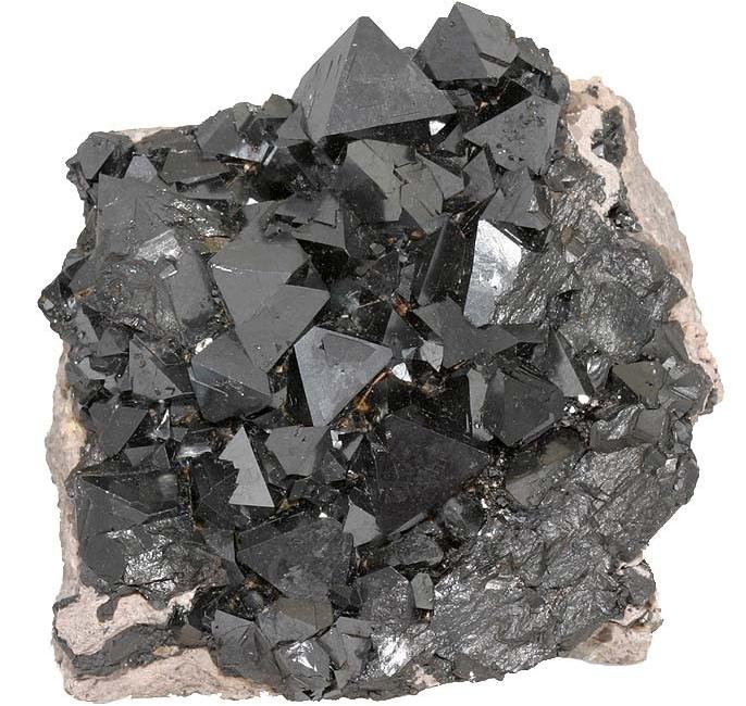 The mineral magnetite (Fe3O4), one of the main iron ores