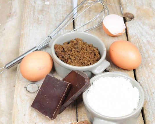 A cake's ingredients before baking
