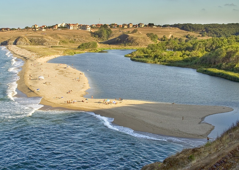 A spit on the Black Sea coast of Bulgaria