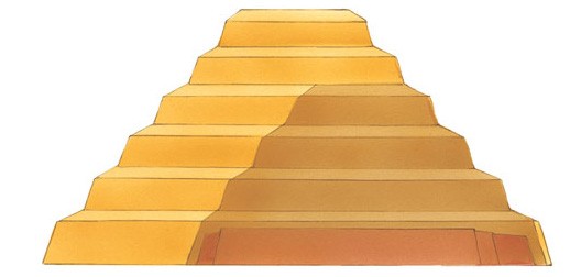Cross-section through the Step Pyramid