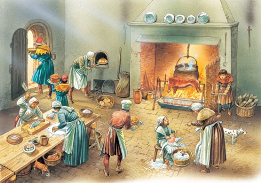 The castle's kitchens