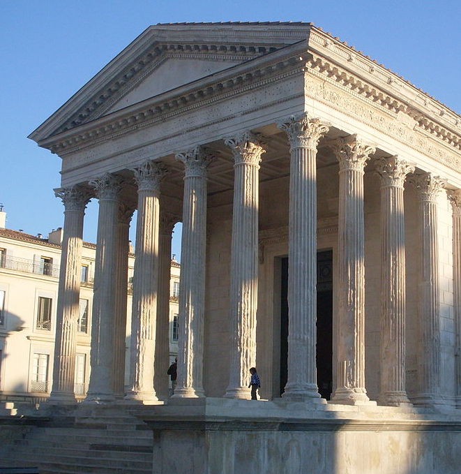 Temples always had a porch with columns, a pronaos.