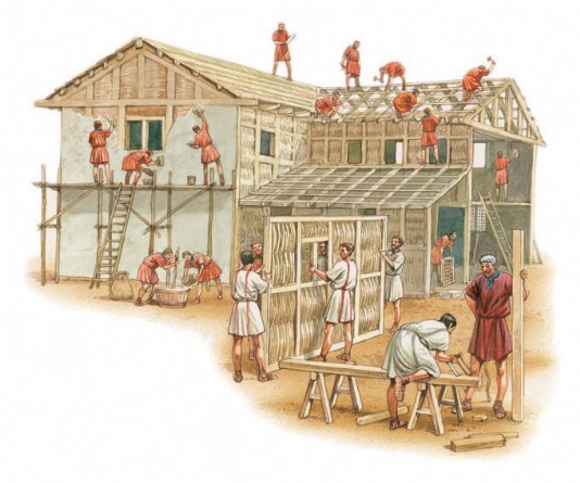 Erecting a building