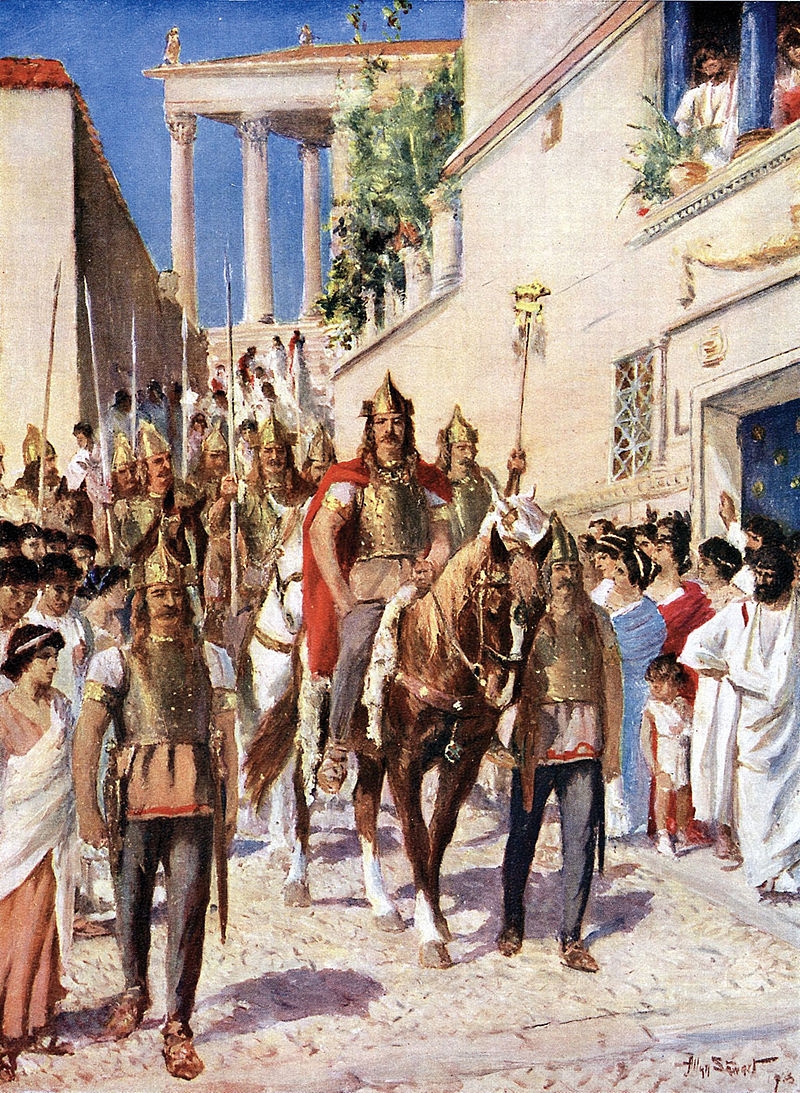 Alaric, the Visigoth leader, in AD 395