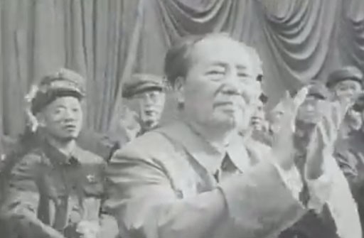 Mao meeting cheering supporters during the 1960s