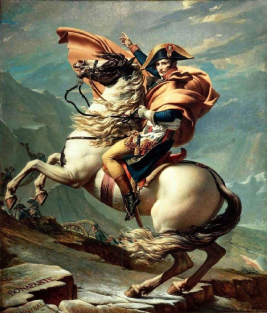 Napoleon's forces cross the Alps into Italy, 1800 