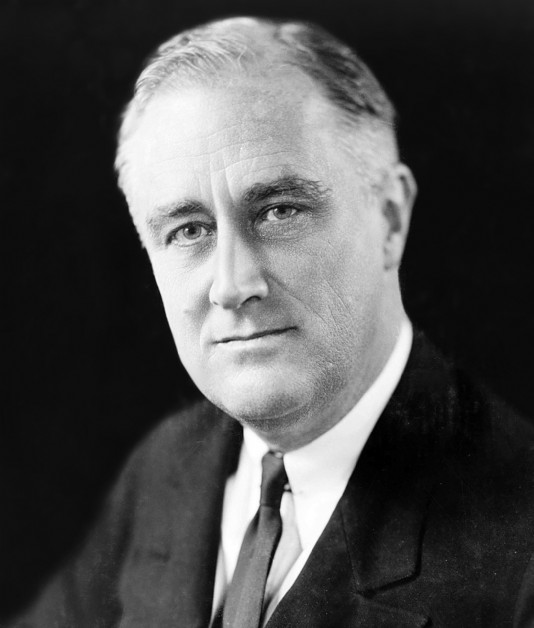 Franklin D. Roosevelt as president in 1933