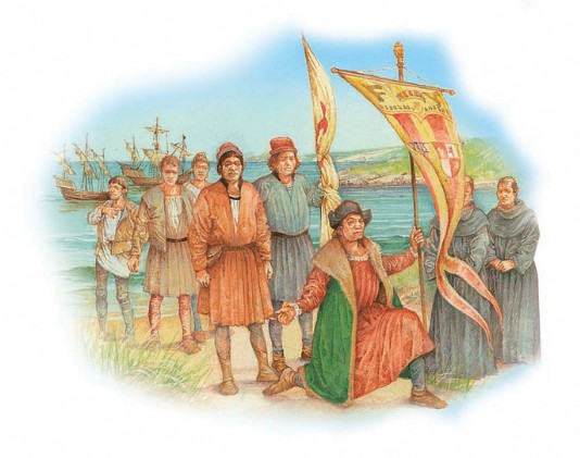 Columbus first made landfall in the Bahamas.