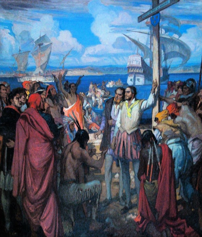 Cartier arrives on the Gaspé peninsula in 1534.