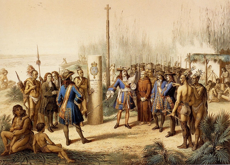 La Salle claims the Mississippi Basin for France