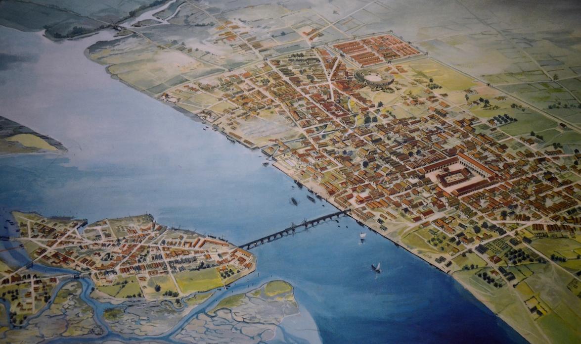 An aerial view of Londinium in around 120 AD