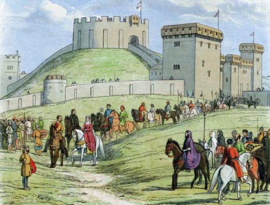 Queen Matilda sets off from her castle, Arundel.