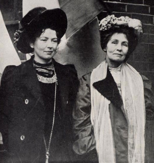 Emmeline Pankhurst (right) and her daughter Christabel