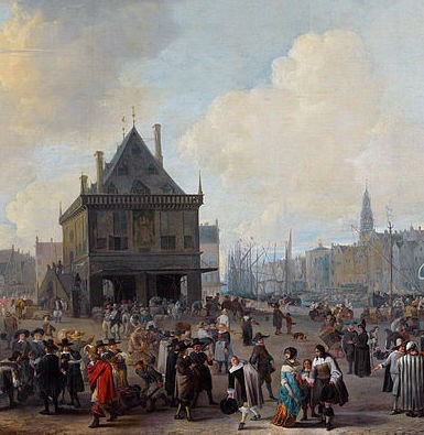 The city of Amsterdam, Netherlands in 1656