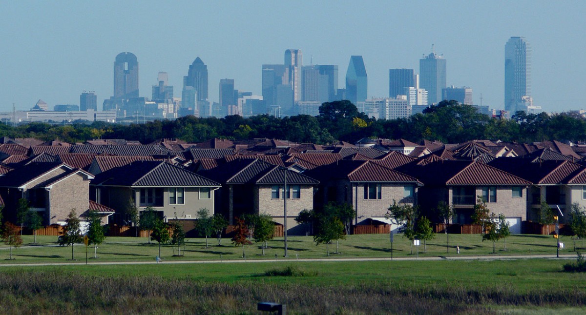 Suburban houses in Dallas
