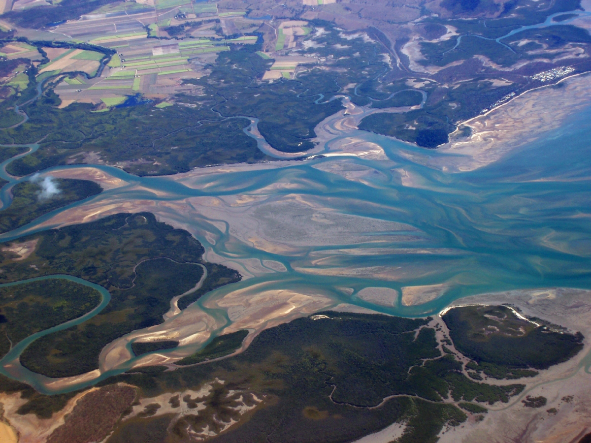 The mouth of the River Murray in South Australia